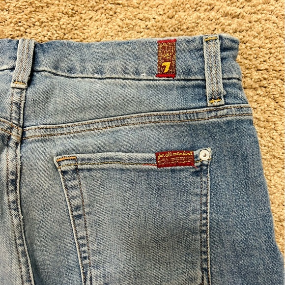 7 For All Mankind Women's High Rise Jeans - Light Blue - Picture 4 of 5